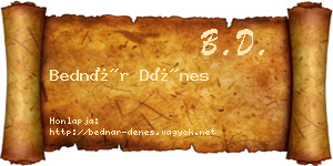 Bednár Dénes névjegykártya